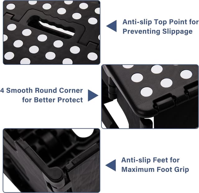 Detalle de Folding Step Stool 9 inch – Heavy Duty Foldable Stool 🪜