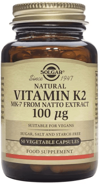 Detalle de Solgar Vitamina K2 100 mcg 50 cápsulas