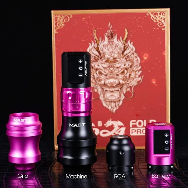 Detalle de Mast Fold Pro macchina tatuaggi wireless “Year of Dragon Edition” rotary