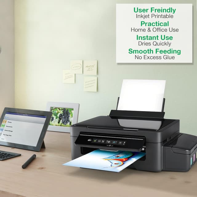 Thumbnail 6 de EVG Evergreen Goods 10 Sheets A4 Clear Transparent Sticker Vinyl – Glossy Inkjet Printable