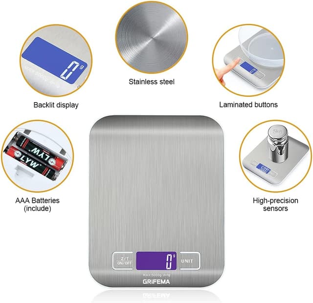 Thumbnail 3 de GRIFEMA GA2002 bilancia da cucina 5 kg ⚖