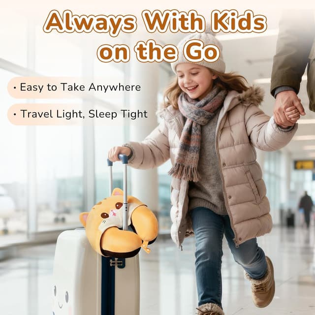 Thumbnail 6 de Mewaii Nackenkissen für Reisen – wendbares Memory-Schaum Nackenkissen mit Katzenkapuze und verstellbarem Riemen