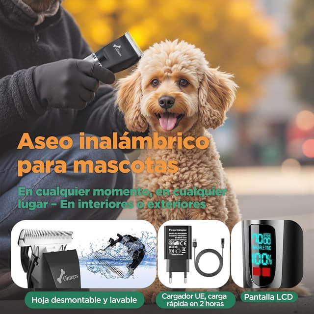 Thumbnail 5 de Gimars Gimars máquina cortar pelo perros 7000 rpm