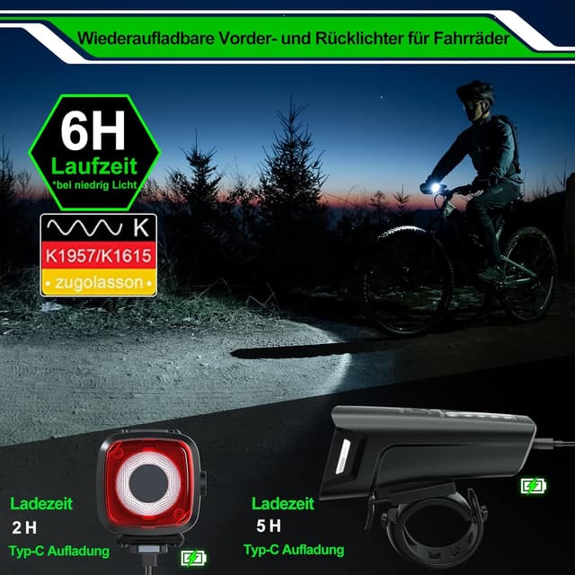 Thumbnail 5 de Victagen LED Fahrradlicht Set