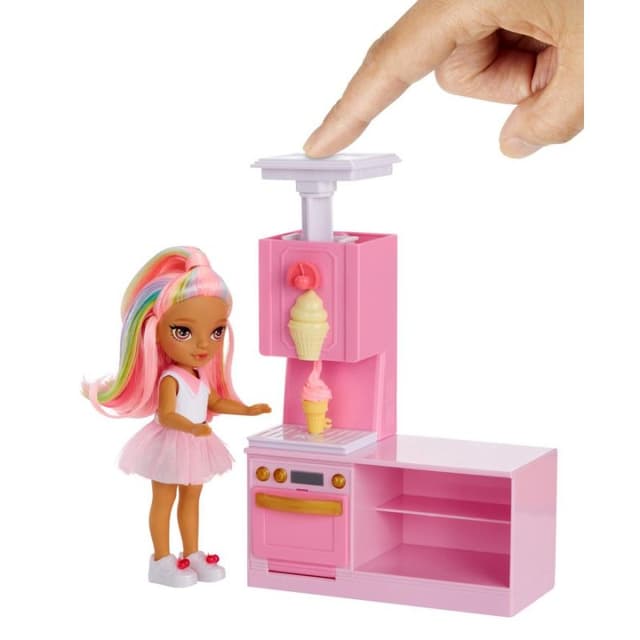 Detalle de Muñeca Rainbow High Kandy Little Dessert Shop Playset multicolor (14 cm)