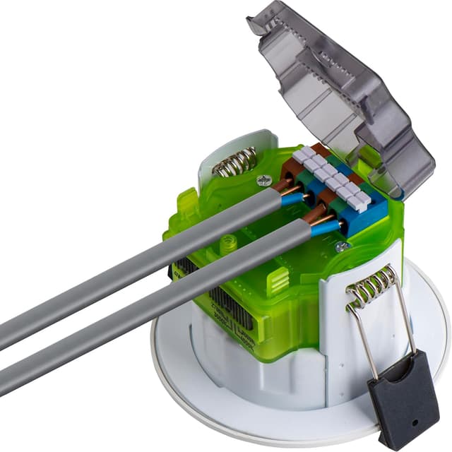 Detalle de Luceco FTYPE MK2 LED Flat Downlight (Power Change & 4 CCT Options) White, IP65, Fire Rated, FTF6WCCT