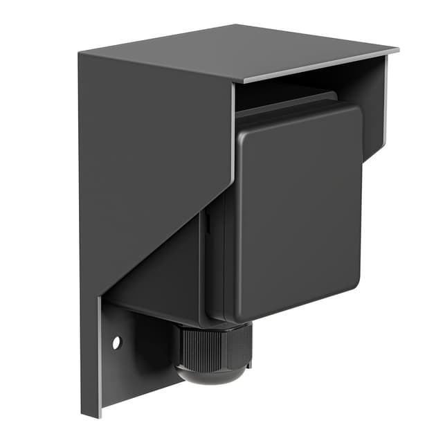 Detalle de Aufputz Steckdose PIWI außen IP44 anthrazit