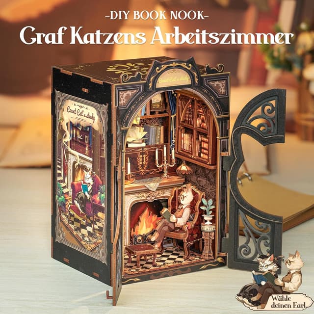 Thumbnail 3 de Cutefun Book Nook Kit Case delle bambole