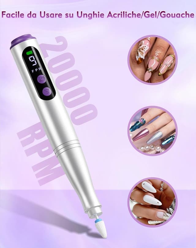 Detalle 2 de Fofile Fresa per unghie professionale 20000 giri/min