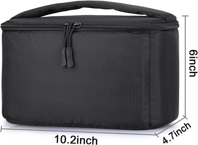 Detalle de S-ZONE Borsa imbottita antiurto pieghevole per fotocamera DSLR/SLR con spazio per 2 lenti