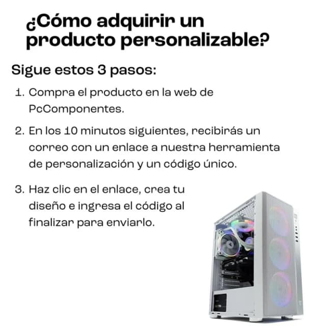 Thumbnail 3 de Tempest Umbra RGB Torre ATX blanca con frontal personalizable