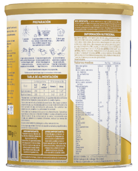 Detalle 2 de Nestlé Nan Supreme Pro 2 leche 2x800 gr