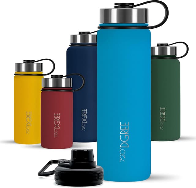 Detalle 2 de 720°DGREE noLimit Borraccia termica doppia parete in acciaio inox (410–1200 ml) con tappo sportivo