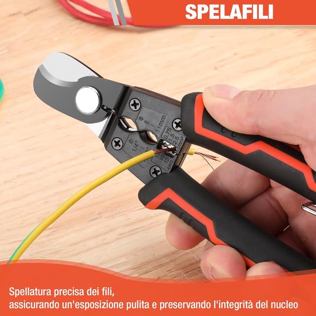 Thumbnail 6 de ValueMax Tagliacavi Multifunzione 4-IN-1 da 17 cm con foro di spelatura e sezioni 0,75/1,5/2,5 mm²