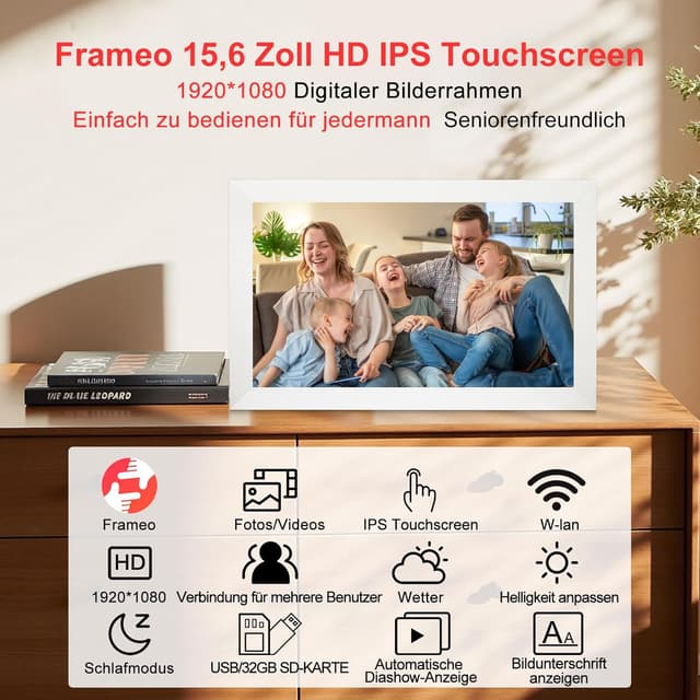 Detalle de Frameo 15,6 Zoll Digitaler Bilderrahmen
