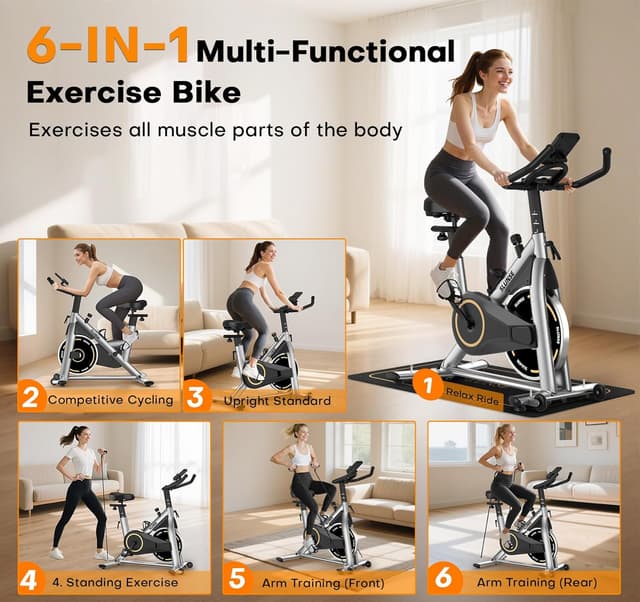 Thumbnail 1 de Adjustable Magnetic Resistance Exercise Bike 350 lbs capacity 🚴♀