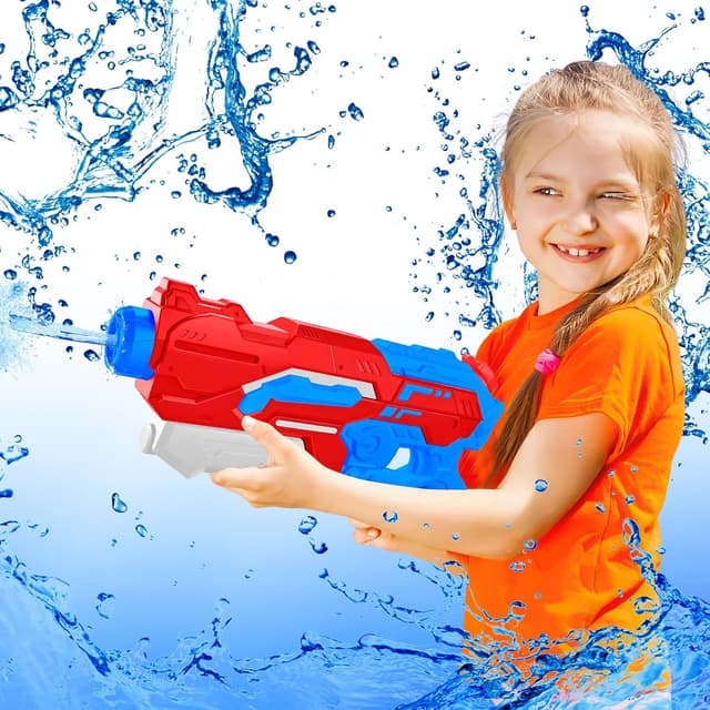 Detalle de Pistolet à eau puissant 1200 ml à longue portée (jusqu’à 10-11 m) — super soaker pour enfant et adulte