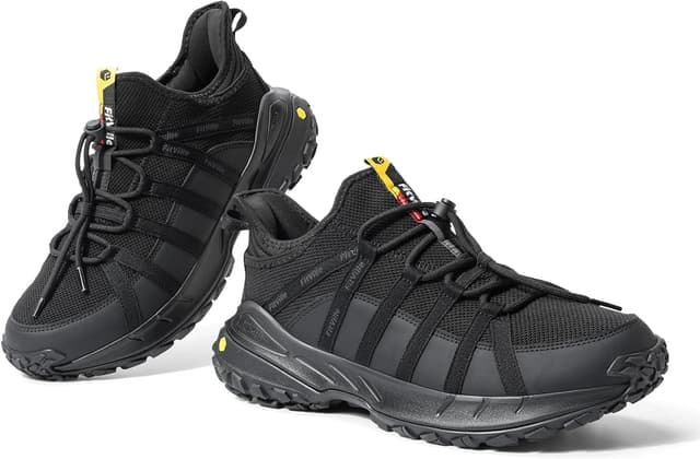 Detalle de FitVille Chaussures de randonnée homme extra-larges respirantes antidérapantes