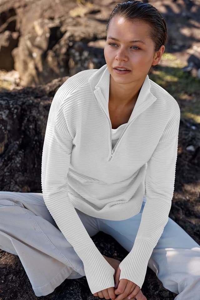 Thumbnail 5 de ANRABESS Long Sleeve Quarter Zip Pullover S–XL