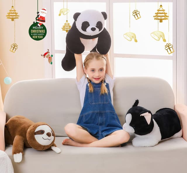 Detalle de Wepop 5lb Weighted Stuffed Animal Panda Plush (24in) — Soft Weighted Plush Pillow for Cuddling