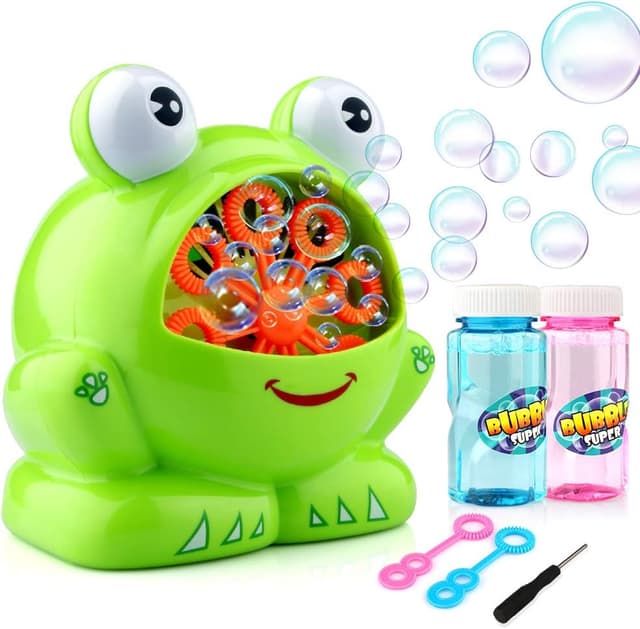 Detalle de EpochAir Bubble Machine Frog Shape with 2 Mini Solution Bottles