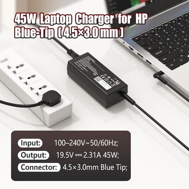 Detalle 2 de HP 45W Laptop Charger 4.5x3mm power adapter