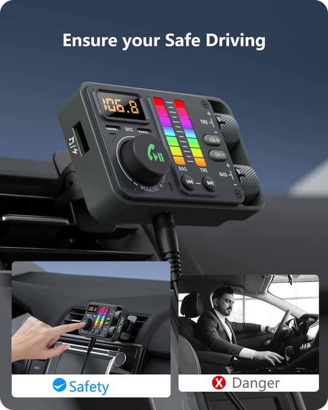 Thumbnail 2 de LENCENT Transmetteur FM Bluetooth 5,3 PD20W