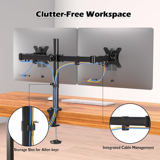Detalle 2 de BONTEC Dual Monitor Stand 10 kg per arm