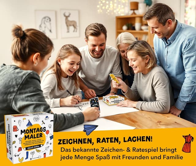 Detalle 2 de MONTAGSMALER Lustiges Zeichenspiel 2500 Begriffe