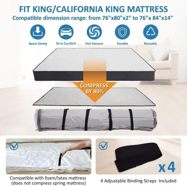 Detalle 2 de Storage Logic King/Cal-King mattress vacuum bag 80%