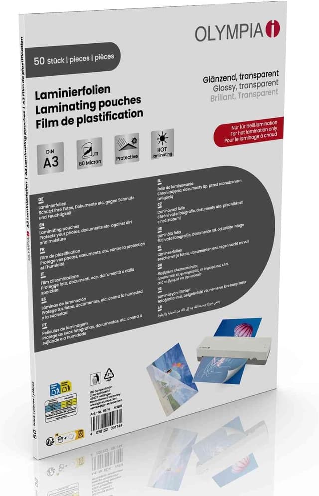 Detalle 2 de Pochettes plastification A3 80 microns