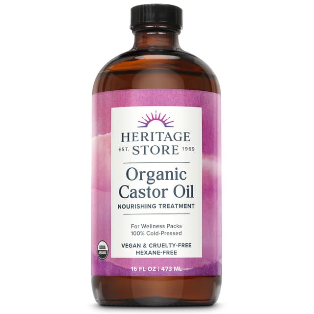 Detalle de HERITAGE STORE Organic Castor Oil 16 oz