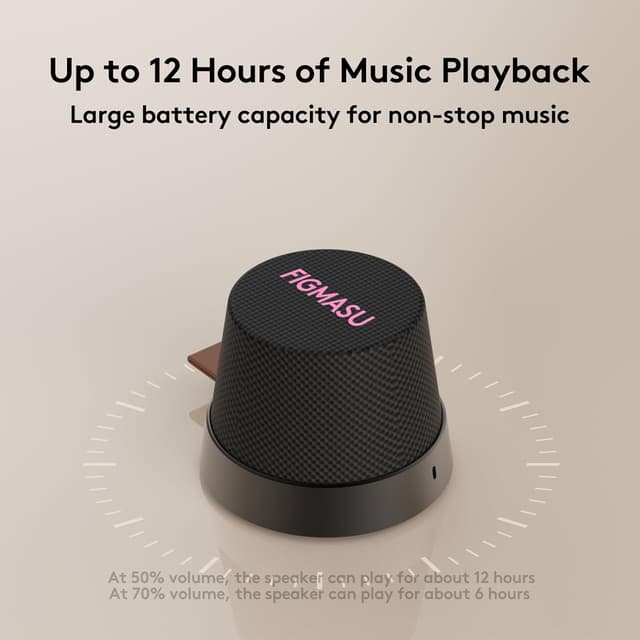 Detalle 2 de FIGMASU Magnetic Bluetooth Speaker Mini Portable – waterproof pocket speaker with magnetic phone/tablet stand