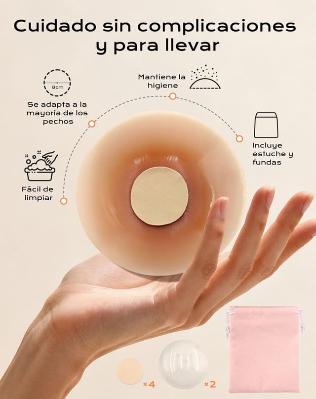 Thumbnail 5 de Pezoneras adhesivas invisibles 2 pares de silicona