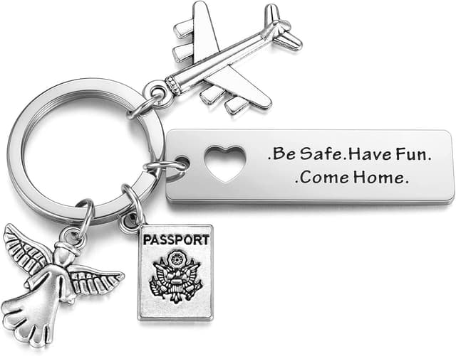 Detalle de Flugzeug Schlüsselanhänger Be Safe Have Fun