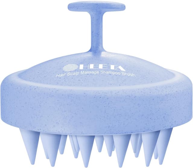 Thumbnail 6 de HEETA Scalp Massager Hair Growth Shampoo Brush with Soft Silicone Bristles (Black & Turquoise)