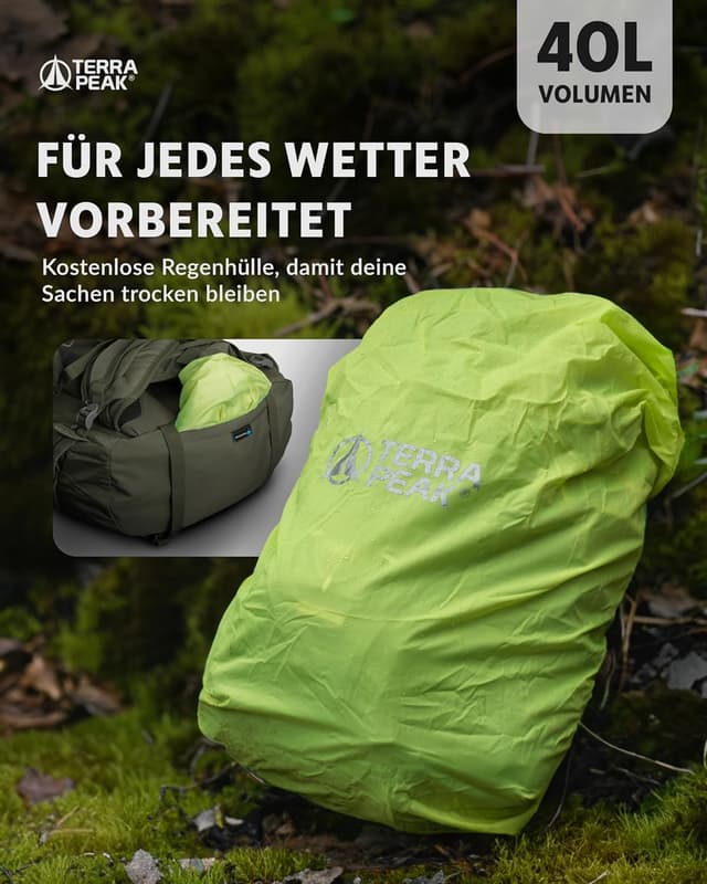 Detalle de Terra Peak® FLEX 40 : sac à dos de randonnée 40L respirant et imperméable