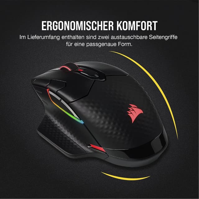 Thumbnail 6 de CORSAIR DARK CORE RGB PRO Wireless Gaming-Maus mit Sub-1ms Slipstream & iCUE – 18.000 DPI, 8 programmierbare Tasten