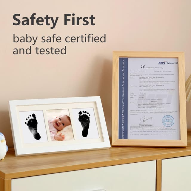 Detalle 2 de PewinGo Baby Handprint and Footprint Kit with 100% Clean-Touch Ink Pad 👶