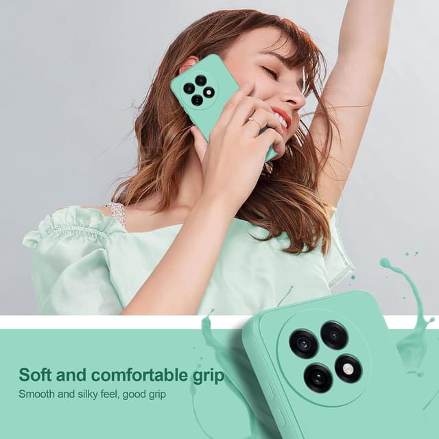 Detalle 2 de Oneplus 13R Silikonhülle mit Mikrofaserschutz