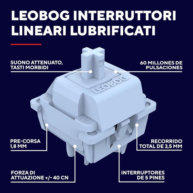 Detalle de GXTrust Xyra Tastiera meccanica 60M ⌨