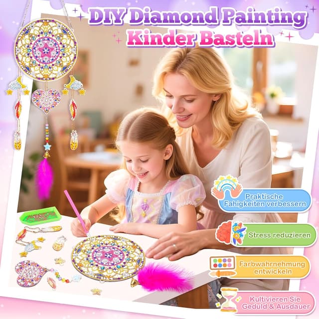 Detalle 2 de Dreamcatcher Bastelset für Mädchen 6–11 Jahre 🎨