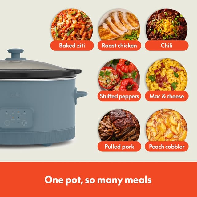 Detalle 1 de Bella 6.0 Qt Programmable Slow Cooker with EverGood Ceramic Nonstick Coating