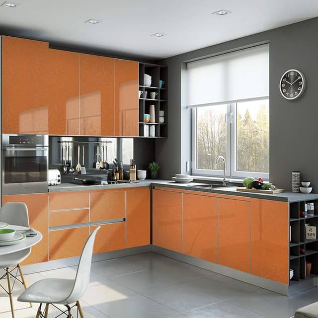 Thumbnail 6 de Hode Klebefolie Orange Glitzer 40cm x 3m