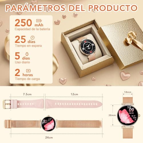 Thumbnail 5 de CIVO Reloj Smart Mujer Oro Rosa ✨ - Llamadas y Mensajes