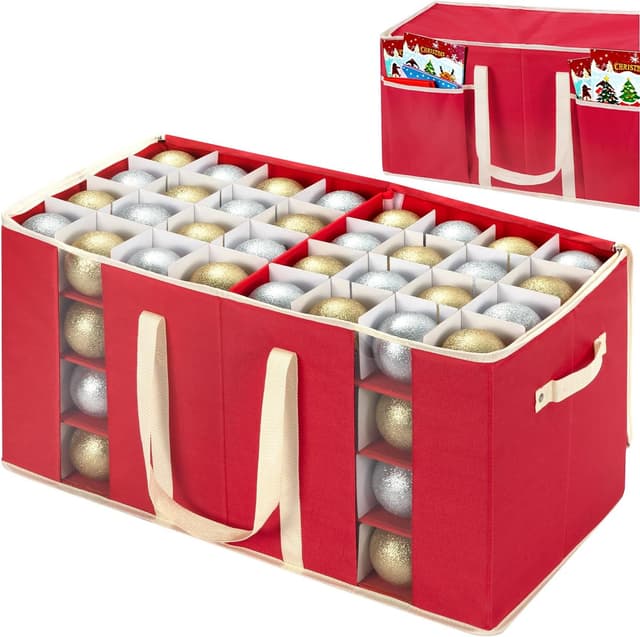 Imagen de inin Christmas Ornament Storage Box 128-ball en OfertitasTOP