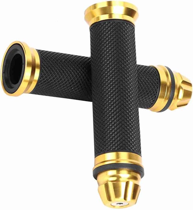 Thumbnail 2 de Motorcycle Gold Handlebar Lever Grips 7/8 inch