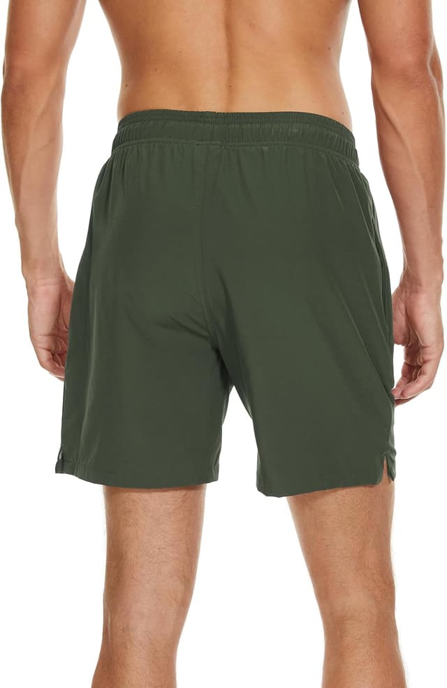 Detalle de Badehose Herren 2-in-1 Schnelltrocknend mit Innenhose und Reißverschlusstaschen