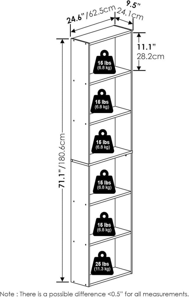 Thumbnail 6 de Libreria Furinno Jaya 6 ripiani in rovere