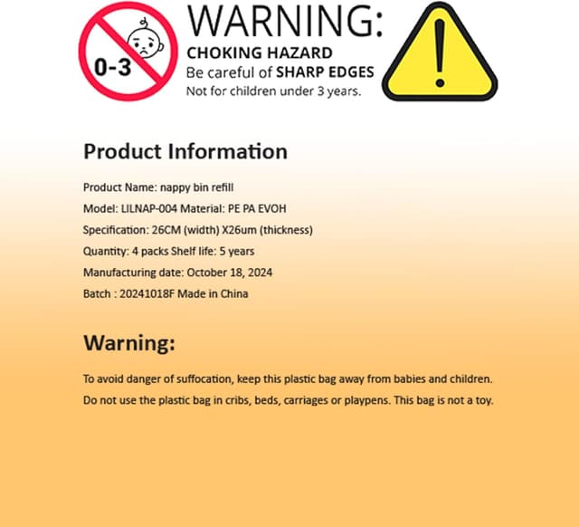 Detalle 2 de LILNAP 6 Nachfüllkassetten (runde Kassetten) für Angelcare Windeleimer & Litter Locker II – Neues Design